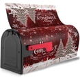thumbnail image 3 of Wood Grain Winter Mailbox Covers Magnetic Standard Size 18" X 21" Christmas Tree Snowflakes Mailbox Cover Decorations Wrap, 3 of 6