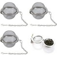 thumbnail image 1 of Dispensador de té de 3 piezas, filtro de té mejorado, dispensador de té de hojas sueltas de alta calidad, dispositivo de remojo de té, bola de té de hierbas con sabor a té (9 cm), 1 of 5