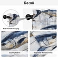 thumbnail image 5 of Coastal Fish Kitchen Curtains, Oil Painting Ocean Nautical Beach Light Filtering Window Curtain Panels, 2Pcs Rod Pocket Window Treatments Set for RV Dining Room Study Room 42x45 Inches, 5 of 9