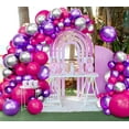 thumbnail image 4 of Hot Pink Purple Balloons Garland Arch Kit-143Pcs Metallic Purple Hot Pink Balloon for Baby Shower Birthday New Years Graduation Wedding Anniversary Retirement, 4 of 13