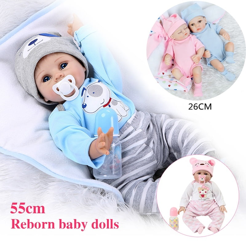 5Pcs/Set 18" Cute Handmade Reborn Newborn Lifelike Soft Silicone Baby Girl Doll 