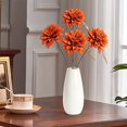 thumbnail image 5 of 1PC 13.4 Inch Orange Silk Artificial Dahlia, Long Bendable Stem Real Touch Faux Fall Flower, for Floral Arrangement Wedding Party Centerpiece Indoor Home Autumn Decor, 5 of 5