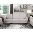thumbnail image 2 of Modern Transitional Sand Textured Fabric Upholstered Sofa | Solid Wood Frame | Attached Cushions | 80.5" W x 34" D | Ideal for Living Rooms | Vietnam Origin, 2 of 7