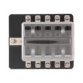 thumbnail image 3 of 10 Way Blade Fuse Box 10‑32V 100A Rated Dustproof Clip On Cover with Red LED Indicator for Car RV Bus Yacht Ship, 3 of 8