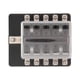 thumbnail image 1 of 10 Way Fuse Block Holder, 10-32V Dustproof Input 4-6AWG Clip On Cover Blade Fuse Box 100A Rated With Red LED Indicator For Car RV Bus ANGGREK Otros, 1 of 8
