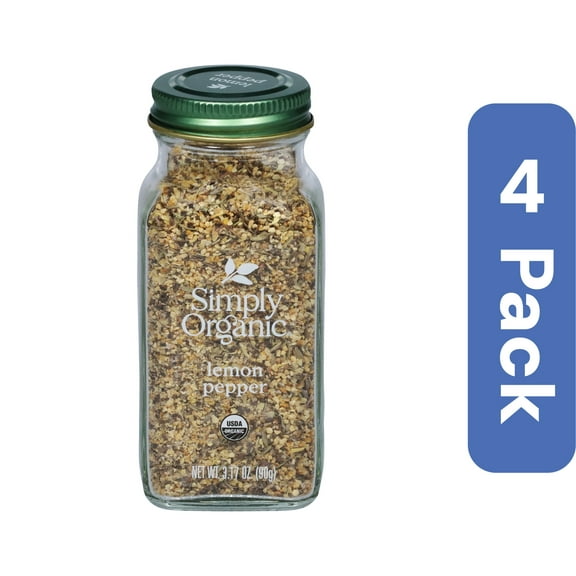 Simply Organic Lemon Pepper Bottle 3.17 oz (Pack Of 4)