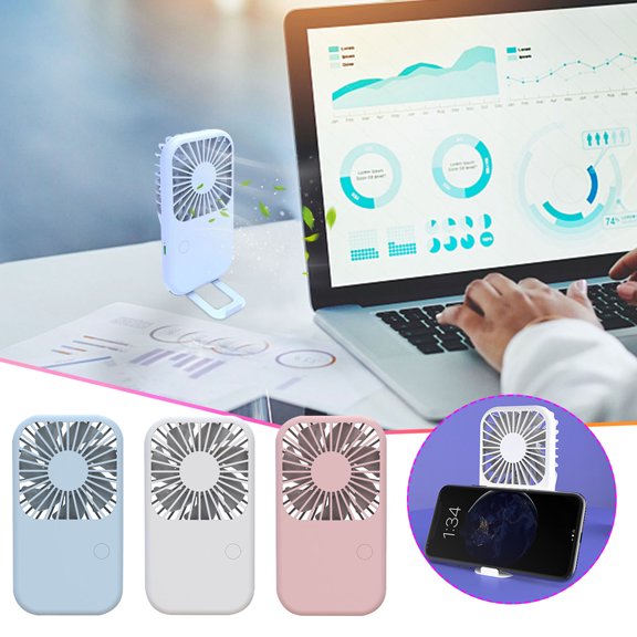 TanSiDing Handheld Fan USB Rechargeable Portable Mini Fan, 3-Speed Strong Wind, Personal Cooling Fan for Office Outdoors Travel Commute, 500-800mAh Battery, Compact Lightweight Pocket Fan