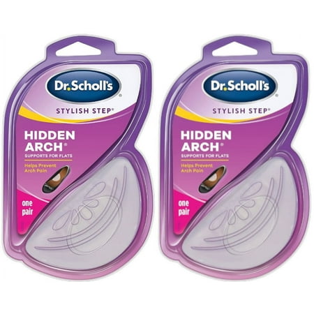 Dr. Scholls Stylish Step Hidden Arch Support For Flats, One Size fits All, 1 Pair, 2 Pack