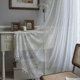 thumbnail image 3 of Boho Windows Sheer Curtains Crochet Lace Curtains with Tassels Window Curtains Panel for Living Room Bedroom, 3 of 6