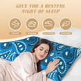 Body Pillow Cover Blue Vintage Paisley Pattern Cooling Printing Body
