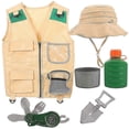 thumbnail image 3 of 1 Set Of Kids Explorer Kit Vest Hat Shovel Kettle Compass Kit Kids Cosplay Explorer Kit, 3 of 4