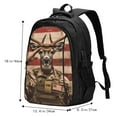 thumbnail image 5 of Honeii Patriotic Deer Soldier Salute for Travel Laptop Backpack, Business Laptops Backpack with USB Charging Port, College High School Computer Bag for Men Women, 5 of 7