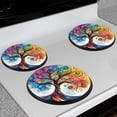 thumbnail image 7 of Electric Stove Burner Covers, Set of 4, Round Burner Cover,8 and 10 Inch,Swirling Shapes in The Form of Colorful Tree, 7 of 7