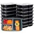 thumbnail image 2 of Bluelander Contenedores para Alimentos Set de 20 Piezas con 3 Divisiones Reutilizables, Juego de 20 Piezas, Tapa Hermética, Sin BPA, Fácil de Limpiar, Ideal para Microondas (3 Divisiones),1, 2 of 11
