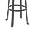 thumbnail image 4 of Benjara Isla 29 Inch Barstool, Set of 2, Farmhouse Style, Black Metal, White Seat, 4 of 6