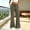 Army Green wide leg capri pants for women a1, variant on Women Wide Leg Capri Pants Casual Loose High Waisted Flowy Palazzo Trousers with Pockets for Beach Work Lounge Summer Clothes, Light Blue S