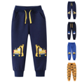 thumbnail image 2 of Qingpeng Boys Casual Elastic Waist Pocket Cuffed Sweatpants Long Pants for Kids Size 1-8T, 2 of 7