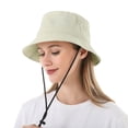 thumbnail image 2 of Audhol Hot Summer Bucket Hat Women's Fisherman Hat Outdoor Sun Hat Spring Summer Solid Color Beach Sunscreen Basin Hat Hat Woman Winter Soft Faux Fur Plush Bucket Hat Beige One Size, 2 of 6