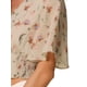 thumbnail image 5 of INSPIRAR CHIC Blusas Cortas de Manga Corta con Cuello en V de Verano con Estampado Floral XS Amarillo Claro, 5 of 6