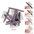 thumbnail image 2 of 24 Pcs/Lot Wig Accessories Kit - Steel Clips with Cloth Combs for Hairpiece Caps and Wig Making (Brown), 2 of 5
