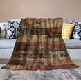 thumbnail image 6 of Blanket Rustic Southwest Red Brown Abstract Throw Blankets for Bed Vintage Southwest American Flannel Blanket Warm Plush Home Decor for Bed Couch Chair Living Room Birthday Gift 40"x50", 6 of 6