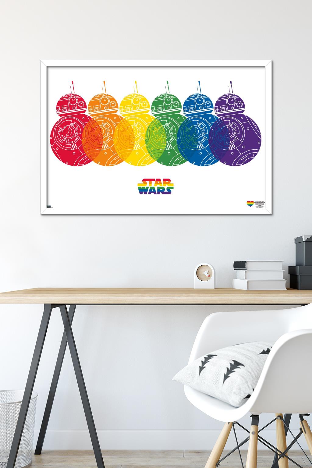 Star Wars: Saga - BB-8 Pride Wall Poster, 22.375" x 34" Framed
