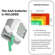 Wrist Blood Pressure Monitor for Home Use, Large LCD Display, 99 x 2‑User Memory, Carrying Case & Batteries Included