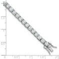 thumbnail image 4 of Sterling Silver Rhodium-plated 4mm CZ 7.5in Tennis Bracelet 8 inches, 4 of 5