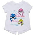 thumbnail image 3 of Pinkfong Baby Shark Toddler Girls French Terry T-Shirt Shorts Set Pink/White 5T, 3 of 3