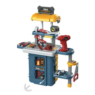 Tool Set for Kids Workbench Playset Realistic Construction Toy 46 Pcs for Toddlers  3 Years