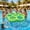 Blue, variant on Hexagonal Inflatable Water Play Toy - Interactive PVC Pool Game with Double-Sided Design, Floating Board & Toss Pieces for Pool Parties, Beach & Summer Fun, 35.43x39.37in, Orange