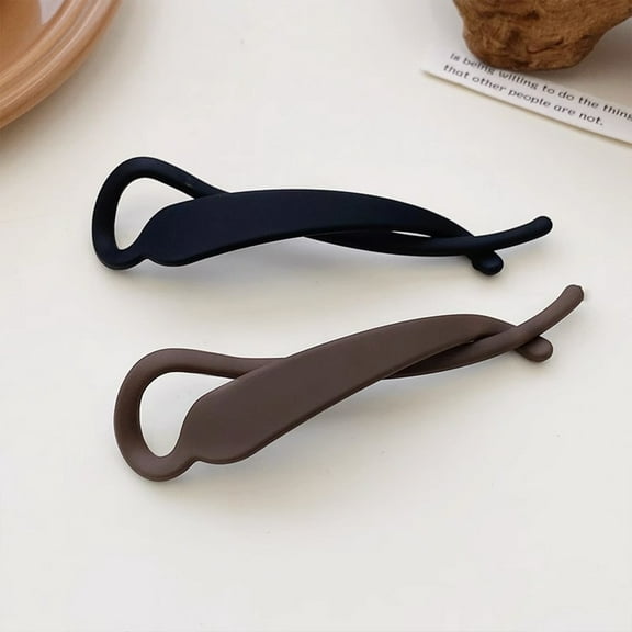 2pcs Simple Fashion Banana Clip Vertical Clip Ponytail Hair Clip Elegant Temperament Hair Accessories for Women to Wear