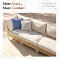 thumbnail image 6 of SUMMIT LIVING 7-Piece Wicker Outdoor Patio Furniture Set, Outdoor Patio Sectional Set with Oversized Seats for Deck, Porch and Backyard, 6 of 9