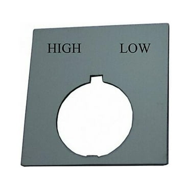 Eaton Legend Plate,Square,High-Low,Black HT8SP40