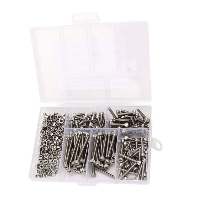 Hex Socket Head Cap Bolts,M3 Hex Socket Head Bolt Nuts Assortment Kit Hex Socket Head Screw Professional Grade