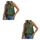 thumbnail image 3 of Jumpingount Blusa sin mangas casual Camisa suelta elegante Fiesta de vacaciones Fecha Top Playa Vacaciones Trabajo Ropa de verano Verde M Type1 NO1 Jumpingount CBP250969, 3 of 6