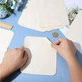 thumbnail image 2 of 20Pcs Chamois Cloth Shammy Towel 148mm*175mm Suede Car Wash Towel Fiber Glasses Cleaning Cloth Beige Absorbent Fast Drying Suede, 2 of 5