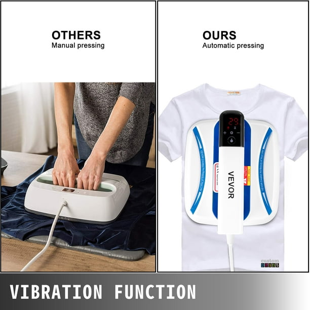 VEVOR Mini Press Mini Heat Press 7 x 8 Inch, Blue Portable Easy Press Mini  for T Shirt