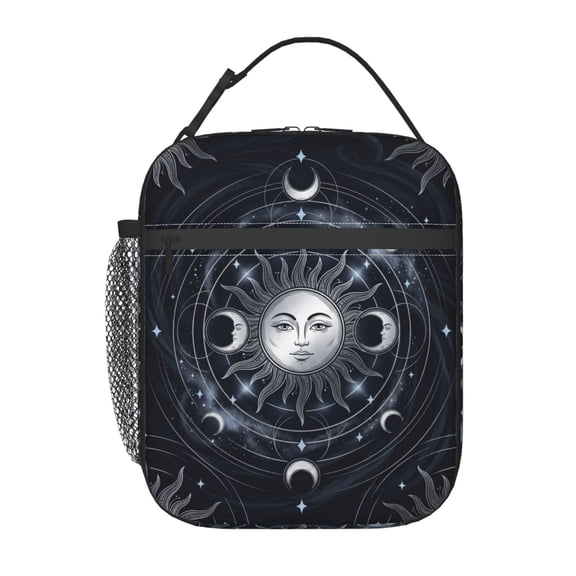 Moon And Sun Insulated Lunch Box Reusable Lunch Bag Women Men Cooler Tote Bag For Women & Men Work Picnic Travel Office