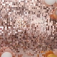 thumbnail image 6 of BalsaCircle 10 Panels Blush 12x12" Square Payette Sequin Wall Backdrop Party Wedding Decorations, 6 of 7