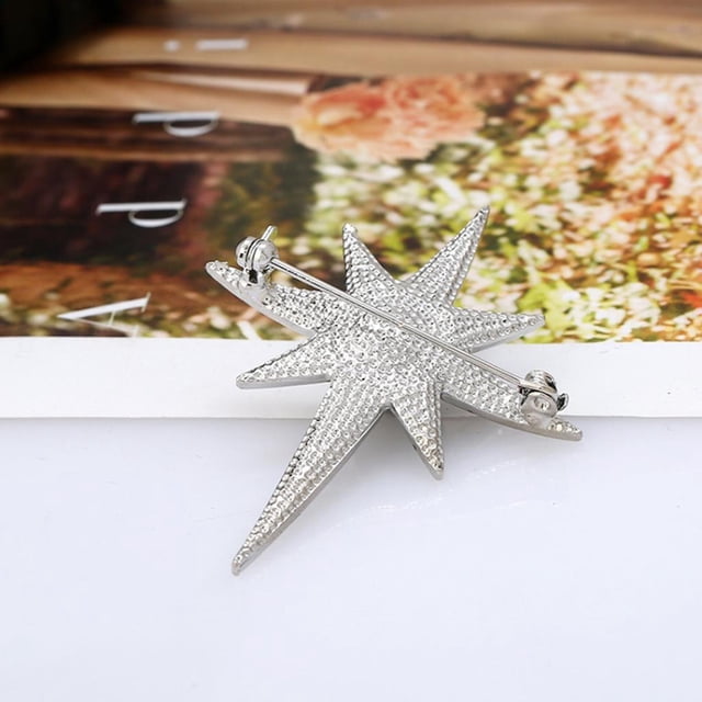 Broche de Estrella Hugo de aleación y Rhinestone Pin broche