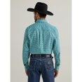 thumbnail image 2 of Wrangler George Strait Turquoise Print - Mens Shirt  - 112338087, 2 of 4