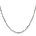 thumbnail image 3 of Auriga 925 Sterling Silver Polished 3.0 mm Double Diamond-cut Curb Chain Necklace for Mens 22", 3 of 6
