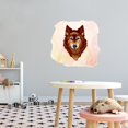 thumbnail image 2 of Animal Wall Decals for Family Living Room - Lone Angry Wolf Head Wolf DIY & Creativity Boy Girl Bedroom Wall Sticker - Size: 30 In x 27 In, 2 of 5