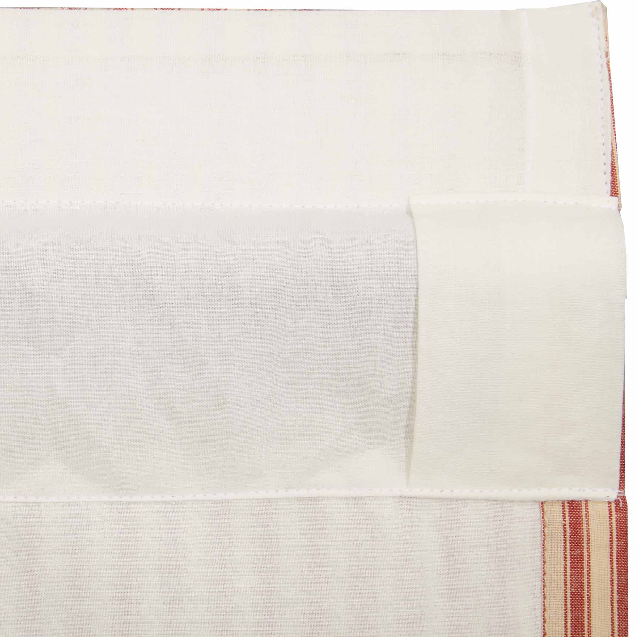 VHC Brands Sawyer Mill Curtain, Valance 19x72, Red Country