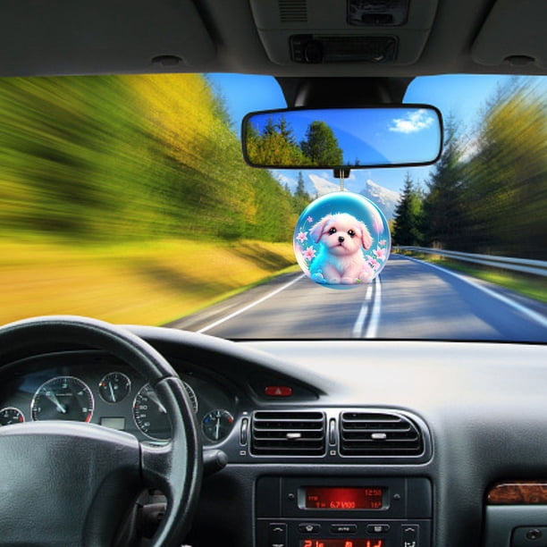 Fiudx Colgante para Árbol de Navidad, Diseño Plano, Multiusos, para Espejo Retrovisor de Coche, Adorno Festivo, Regalo para Fiestas, Decoración Del Hogar, 8 Cm.