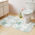 thumbnail image 2 of Green Coastal Bath Mat 3 Piece Bathroom Rug Set, Sea Turtle Nautical Coral Summer Beach Non Slip Bath Rug Contour Mat and Toilet Lid Cover, Absorbent Shower Mats Soft Bath Rugs and Mats Sets, 2 of 8