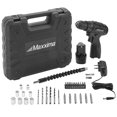 thumbnail image 3 of Maxxima 12V Cordless Power Drill Kit with Battery & Charger, High-Speed, 1400 RPM, 25+1 Torque Control, 3 of 17