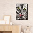 thumbnail image 4 of Cuadros Decorativos 5D costura hecha a mano decoración del hogar pintura de diamante completo bordado de gato aterrador Ndcxsfigh Nuevos Originales, 4 of 9