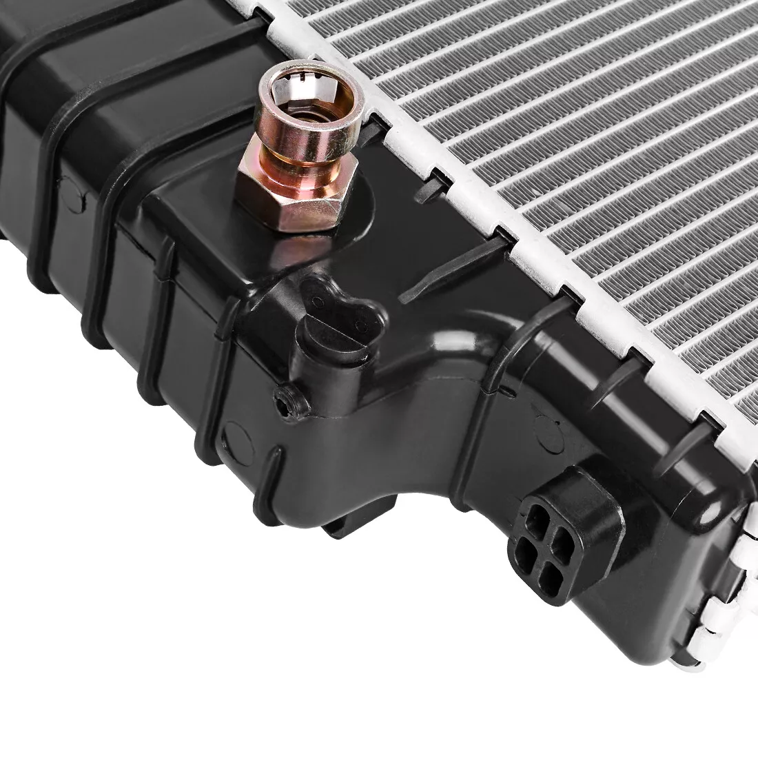 Ledkingdomus Radiator Complete Radiator Compatible with 2006 Ford Explorer 2007 Explorer Sport Trac 2006 Mercury Mountaineer 4.0L V6 4.6L V8